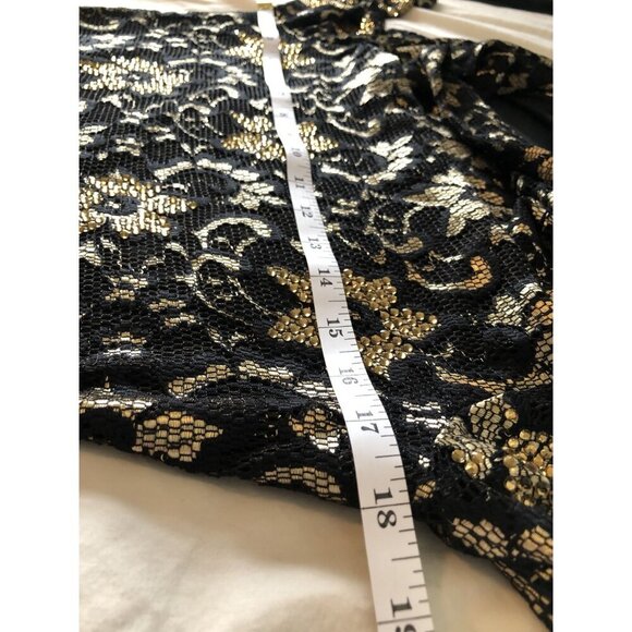 Boston Proper Embellished Cowl Neck Lace Top XS Floral Sheer Sleeves Old Money - Picture 6 of 8